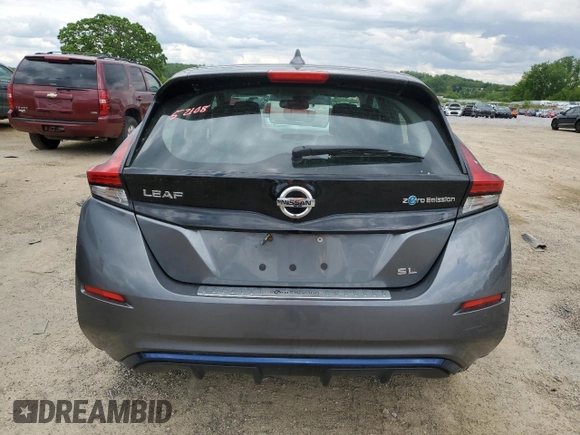 2019 Nissan LEAF SV with VIN 1N4AZ1CP1KC306883, listed as a Copart auction lot 58795165 with Not provided miles and Salvage title. Bid and sale history available at DreamBid. Image 6.
