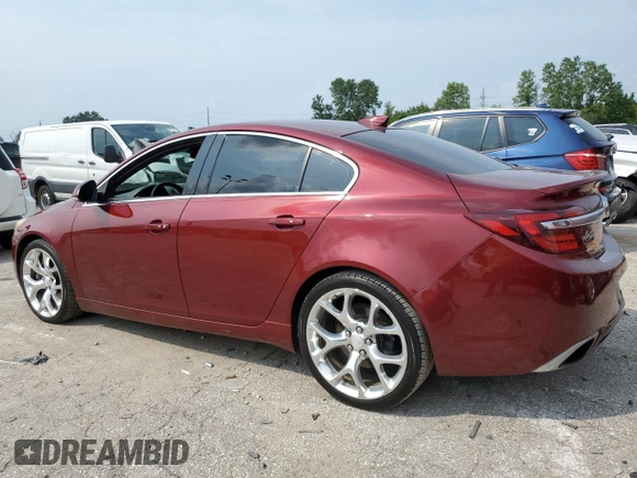 2016 Buick Regal GS with VIN 2G4GV5GX1G9155264, listed as a Copart auction lot 64977104 with 129,580 mi miles and Salvage Title. Bid and sale history available at DreamBid. Image 2.