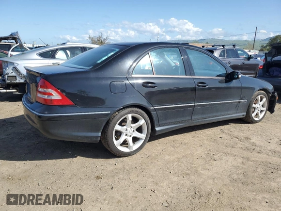 2007 Mercedes-Benz C 230 Sport with VIN WDBRF52H87F857260, listed as a Copart auction lot 51708465 with 157,435 mi miles and Salvage Title. Bid and sale history available at DreamBid. Image 3.