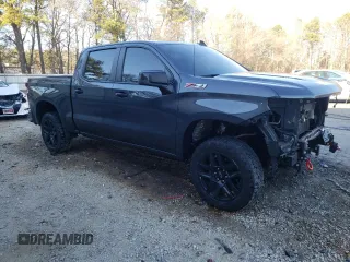 2021 Chevrolet Silverado 1500 LT Trail Boss with VIN 1GCPYFELXMZ378955, listed as a Copart auction lot 47390075 with 52,013 mi miles and Salvage Title. Bid and sale history available at DreamBid. Image 4.