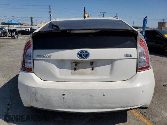 2014 Toyota Prius Four with VIN JTDKN3DU7E1771873, listed as a Copart auction lot 62949605 with Not provided miles and Salvage title. Bid and sale history available at DreamBid. Image 6.