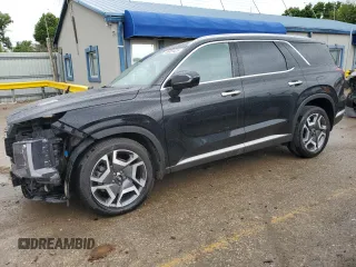 2023 Hyundai Palisade Limited z VIN KM8R54GE9PU602928, wystawiony jako Copart lot #55659425 z przebiegiem 49 131 mil mil oraz Szkoda całkowita • Salvage title. Historia ofert i sprzedaży dostępna na DreamBid. Obrazek 1.