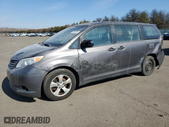 2013 Toyota Sienna L with VIN 5TDZK3DC5DS389664, listed as a Copart auction lot 46168265 with 79,962 mi miles and Salvage Title. Bid and sale history available at carsss.com. Image 1.