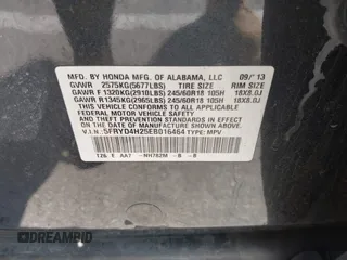 2014 Acura MDX с VIN 5FRYD4H25EB016464, выставлен на аукционе IAAI как лот 42092962 с пробегом 160 993 миль миль и . История ставок и продаж доступна на DreamBid. Изображение 9.
