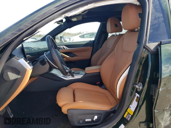 2023 BMW i4 eDrive40 with VIN WBY73AW00PFN80441, listed as a Copart auction lot 45557674 with 16,335 mi miles. Bid and sale history available at carsss.com. Image 7.