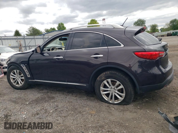 2017 Infiniti QX70 z VIN JN8CS1MW5HM410765, wystawiony jako Copart lot #55641545 z przebiegiem Nie podano mil oraz Szkoda całkowita • Salvage title. Historia ofert i sprzedaży dostępna na DreamBid. Obrazek 2.