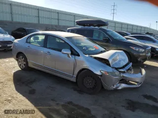 2010 Honda Civic Sdn LX with VIN 2HGFA1F57AH319863, listed as a Copart auction lot 46501615 with 0 mi miles and Salvage Title. Bid and sale history available at carsss.com. Image 4.