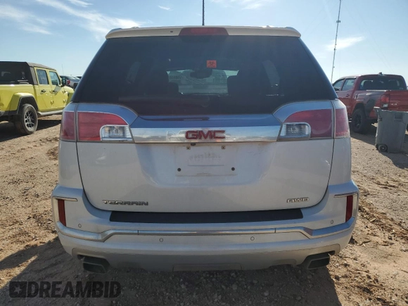 2016 GMC Terrain Denali with VIN 2GKFLVE34G6336385, listed as a Copart auction lot 55853815 with Not provided miles and Salvage title. Bid and sale history available at DreamBid. Image 6.
