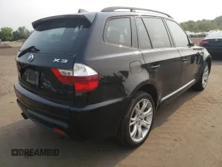 2007 BMW X3 3.0si with VIN WBXPC93437WF13037, listed as a Copart auction lot 59544955 with 120,751 mi miles and Salvage title. Bid and sale history available at DreamBid. Image 3.