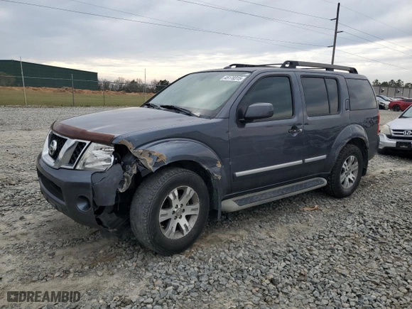 2012 Nissan Pathfinder LE with VIN 5N1AR1NN8CC601529, listed as a Copart auction lot 45178315 with 212,392 mi miles and Salvage Title. Bid and sale history available at carsss.com. Image 1.