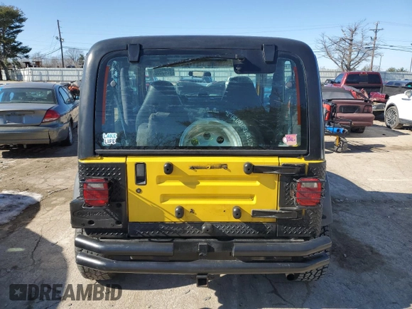 2002 Jeep Wrangler X with VIN 1J4FA39S22P707537, listed as a Copart auction lot 42436525 with 0 mi miles and Salvage Title. Bid and sale history available at carsss.com. Image 6.