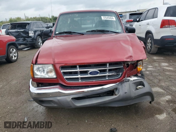 2003 Ford Ranger XLT Appearance with VIN 1FTYR44E83PB68616, listed as a Copart auction lot 72549404 with 179,192 mi miles and Salvage Title. Bid and sale history available at carsss.com. Image 5.