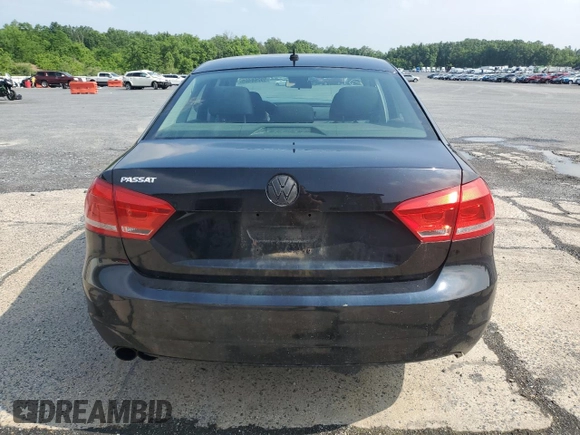 2012 Volkswagen Passat S with VIN 1VWAP7A39CC006994, listed as a Copart auction lot 59268465 with 180,500 mi miles and Salvage title. Bid and sale history available at DreamBid. Image 6.