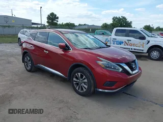 2018 Nissan Murano SV with VIN 5N1AZ2MG7JN169641, listed as a IAAI auction lot 42170490 with 64,296 mi miles and . Bid and sale history available at carsss.com. Image 1.