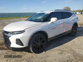 2020 Chevrolet Blazer RS z VIN 3GNKBKRS7LS693835, wystawiony jako Copart lot #56047675 z przebiegiem 62 752 mil mil oraz Szkoda całkowita • Salvage title. Historia ofert i sprzedaży dostępna na DreamBid. Obrazek 1.