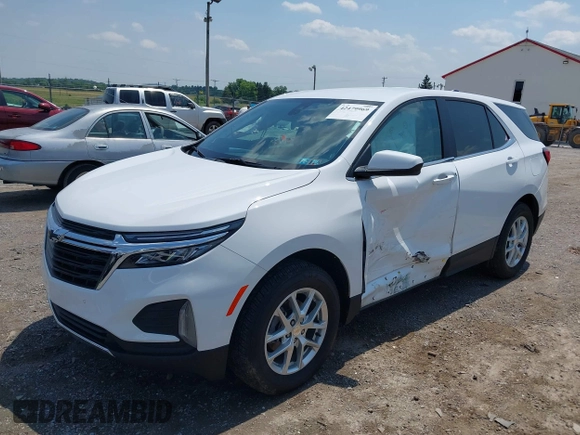 2024 Chevrolet Equinox LT z VIN 3GNAXUEG9RL100196, wystawiony jako IAAI lot #42479969 z przebiegiem 23 585 mil mil oraz . Historia ofert i sprzedaży dostępna na DreamBid. Obrazek 2.