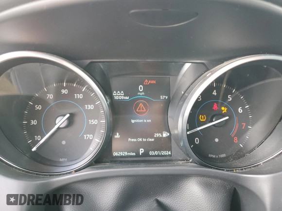2020 Jaguar F-Pace 25t with VIN SADCS2FX2LA644836, listed as a Copart auction lot 43058284 with 62,929 mi miles and . Bid and sale history available at DreamBid. Image 9.