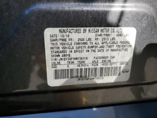 2017 Infiniti Q50 Premium with VIN JN1EV7AP3HM735316, listed as a Copart auction lot 58159225 with 80,793 mi miles and Salvage title. Bid and sale history available at DreamBid. Image 12.