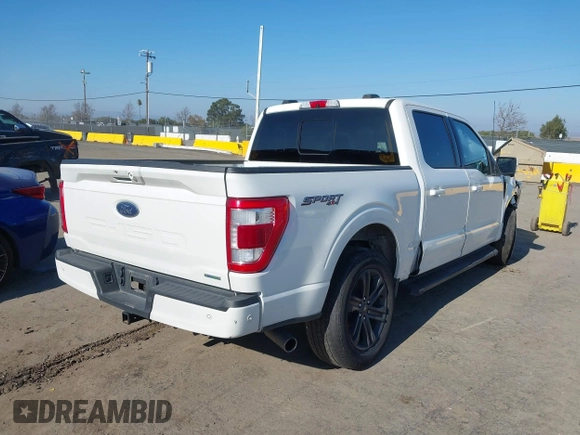 2022 Ford F-150 XL with VIN 1FTFW1E83NFA92867, listed as a IAAI auction lot 41349588 with 150,274 mi miles. Bid and sale history available at carsss.com. Image 4.