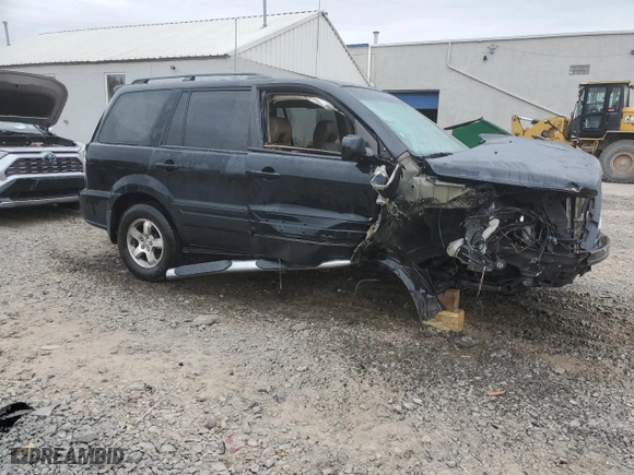 2006 Honda Pilot EX-L with RES with VIN 2HKYF18676H510373, listed as a Copart auction lot 52396205 with 0 mi miles and Salvage Title. Bid and sale history available at carsss.com. Image 4.