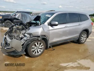2019 Honda Pilot EX z VIN 5FNYF6H3XKB027715, wystawiony jako Copart lot #56254605 z przebiegiem Nie podano mil oraz Szkoda całkowita • Salvage title. Historia ofert i sprzedaży dostępna na DreamBid. Obrazek 1.