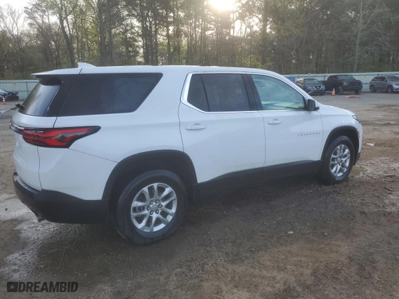 2023 Chevrolet Traverse LS with VIN 1GNERFKW9PJ265267, listed as a Copart auction lot 50370245 with 15,638 mi miles and Salvage Title. Bid and sale history available at carsss.com. Image 3.