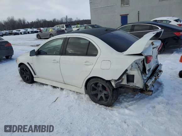 2010 Mitsubishi Lancer Evolution GSR with VIN JA32W8FV4AU604717, listed as a Copart auction lot 83896464 with 140,502 mi miles and Salvage Title. Bid and sale history available at DreamBid. Image 2.