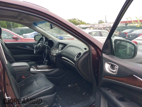 2013 Infiniti JX35 z VIN 5N1AL0MMXDC306339, wystawiony jako IAAI lot #42364060 z przebiegiem 237 711 mil mil oraz . Historia ofert i sprzedaży dostępna na DreamBid. Obrazek 5.