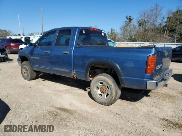 2003 Dodge Ram 2500 ST with VIN 3D7KU28C53G851773, listed as a Copart auction lot 45394135 with 274,165 mi miles and Clean Title. Bid and sale history available at carsss.com. Image 2.
