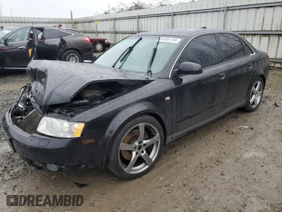 2004 Audi A4 3.0L with VIN WAULT68E54A027800, listed as a Copart auction lot 84886194 with 0 mi miles and Salvage Title. Bid and sale history available at carsss.com. Image 1.