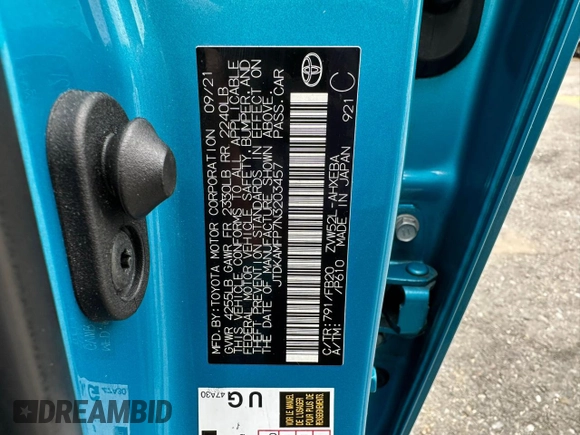 2022 Toyota Prius LE z VIN JTDKAMFP7N3203457, wystawiony jako Copart lot #61150325 z przebiegiem 164 311 mil mil oraz Czysty tytuł • Clean title. Historia ofert i sprzedaży dostępna na DreamBid. Obrazek 10.