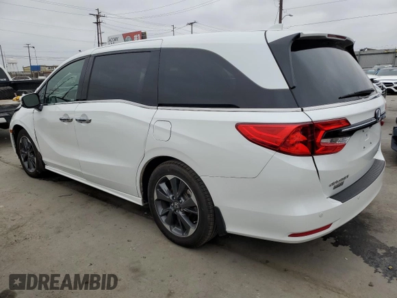 2022 Honda Odyssey Elite with VIN 5FNRL6H91NB009531, listed as a Copart auction lot 62002835 with 77,822 mi miles and Salvage title. Bid and sale history available at DreamBid. Image 2.