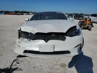 2023 Tesla Model S with VIN 5YJSA1E5XPF498316, listed as a Copart auction lot 48745755 with 0 mi miles and Salvage Title. Bid and sale history available at carsss.com. Image 5.