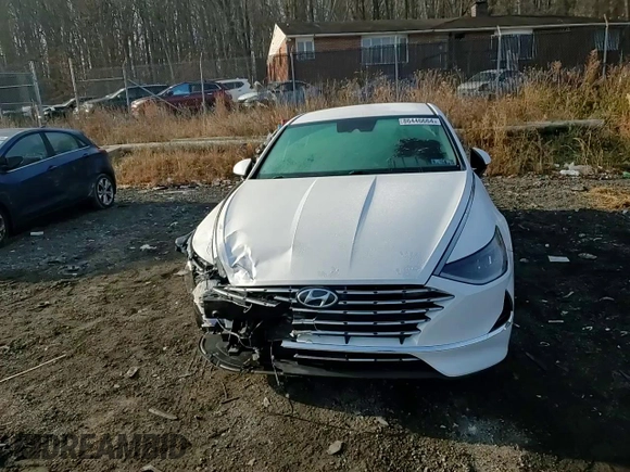 2022 Hyundai Sonata Hybrid Blue with VIN KMHL24JJ6NA038075, listed as a Copart auction lot 86446664 with 18,836 mi miles and Salvage Title. Bid and sale history available at carsss.com. Image 10.