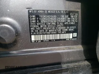 2024 Honda HR-V EX-L z VIN 3CZRZ1H74RM738960, wystawiony jako Copart lot #52405595 z przebiegiem 12 934 mil mil oraz Szkoda całkowita • Salvage title. Historia ofert i sprzedaży dostępna na DreamBid. Obrazek 12.
