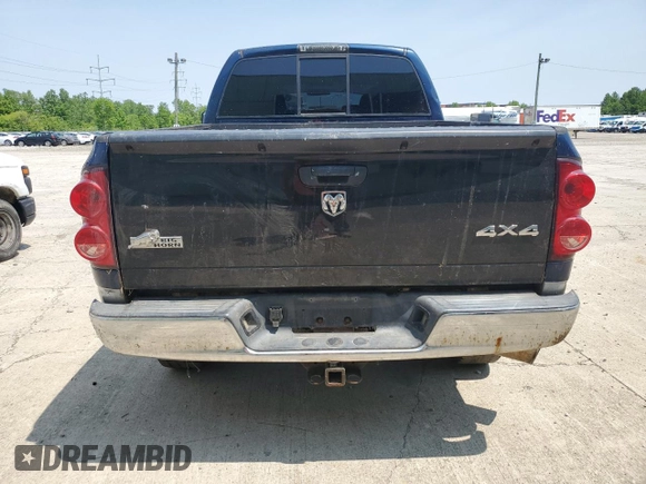 2007 Dodge 2500 SLT with VIN 1D7KS28C57J540953, listed as a Copart auction lot 59479515 with 161,192 mi miles and Salvage title. Bid and sale history available at DreamBid. Image 6.