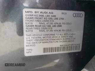 2023 Audi Q5 S line Premium Plus z VIN WA1EAAFY4P2153608, wystawiony jako Copart lot #46738855 z przebiegiem 20 111 mil mil oraz Szkody całkowita. Historia ofert i sprzedaży dostępna na DreamBid. Obrazek 13.