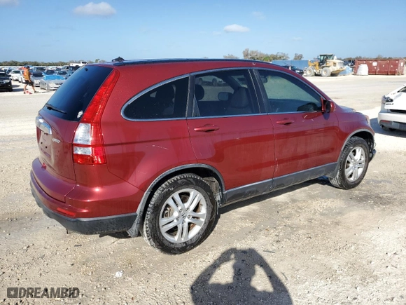 2010 Honda CR-V EX-L with VIN JHLRE4H7XAC009499, listed as a Copart auction lot 76495074 with 115,646 mi miles and Salvage Title. Bid and sale history available at carsss.com. Image 3.