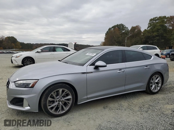 2023 Audi A5 Sportback Premium Plus with VIN WAUCBCF55PA048526, listed as a Copart auction lot 78367084 with 9,537 mi miles and Salvage Title. Bid and sale history available at carsss.com. Image 1.
