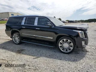 2018 Cadillac Escalade ESV Platinum z VIN 1GYS4KKJXJR360303, wystawiony jako Copart lot #54401285 z przebiegiem 94 802 mil mil oraz Szkody całkowita. Historia ofert i sprzedaży dostępna na DreamBid. Obrazek 4.
