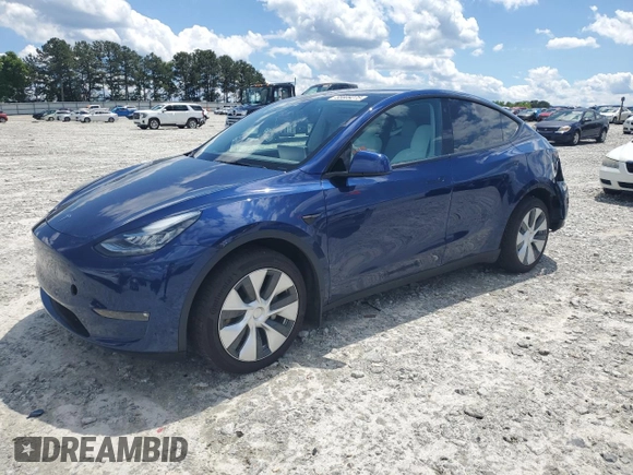 2022 Tesla Model Y Long Range z VIN 7SAYGDEE4NF426893, wystawiony jako Copart lot #55809275 z przebiegiem 16 083 mil mil oraz Szkoda całkowita • Salvage title. Historia ofert i sprzedaży dostępna na DreamBid. Obrazek 1.