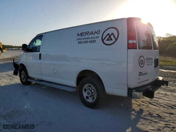 2019 GMC Savana Cargo Van with VIN 1GTW7AFG9K1282216, listed as a Copart auction lot 77577194 with 88,495 mi miles and Non Repairable. Bid and sale history available at carsss.com. Image 2.