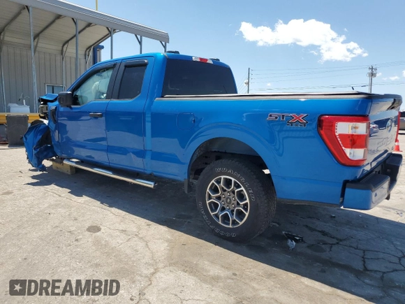 2021 Ford F-150 XL with VIN 1FTEX1EP8MFC94005, listed as a Copart auction lot 57518465 with 32,149 mi miles and Salvage title. Bid and sale history available at DreamBid. Image 2.