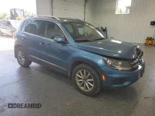 2017 Volkswagen Tiguan Wolfsburg Edition with VIN WVGSV7AX8HK014738, listed as a Copart auction lot 62255775 with 123,768 mi miles and Salvage title. Bid and sale history available at DreamBid. Image 4.