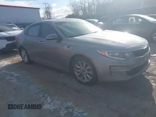 2017 Kia Optima LX with VIN 5XXGT4L35HG161540, listed as a IAAI auction lot 41580409 with 100,056 mi miles. Bid and sale history available at carsss.com. Image 1.