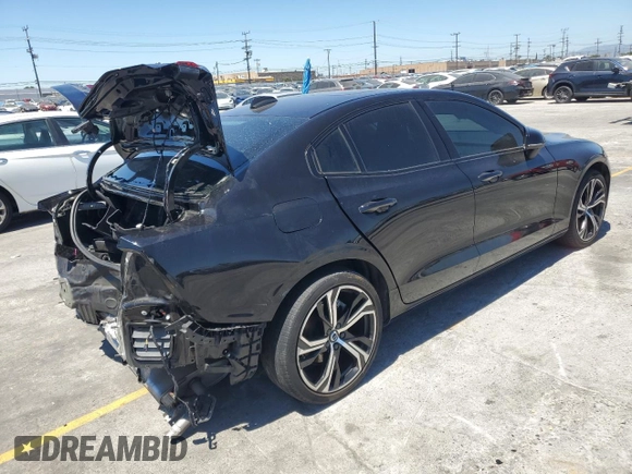 2024 Volvo S60 Plus Dark Theme with VIN 7JRL12FL2RG291095, listed as a Copart auction lot 56045645 with 48,162 mi miles and Salvage title. Bid and sale history available at DreamBid. Image 3.