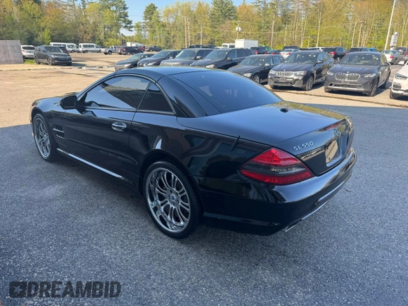 2009 Mercedes-Benz SL 550 with VIN WDBSK71F69F148290, listed as a Copart auction lot 65278595 with 161,833 mi miles and Clean title. Bid and sale history available at DreamBid. Image 3.