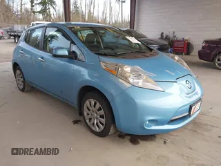 2015 Nissan LEAF SV with VIN 1N4AZ0CP3FC332529, listed as a IAAI auction lot 41760939 with 60,503 mi miles. Bid and sale history available at carsss.com. Image 1.