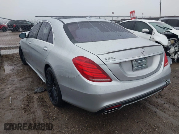 2015 Mercedes-Benz S-Class S 550 with VIN WDDUG8CB4FA132292, listed as a IAAI auction lot 41436153 with 83,505 mi miles. Bid and sale history available at carsss.com. Image 3.