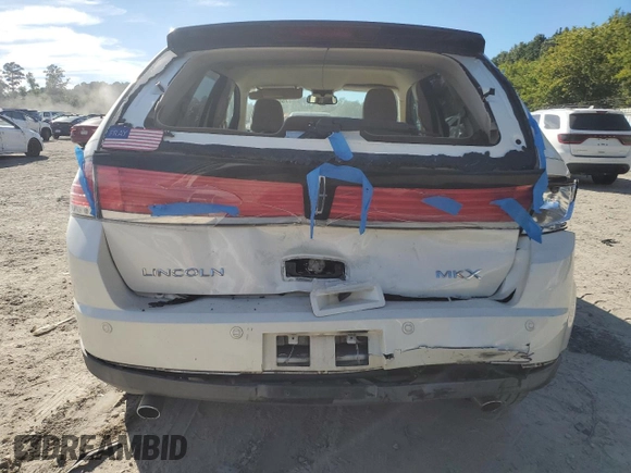 2007 Lincoln MKX with VIN 2LMDU68C57BJ18304, listed as a Copart auction lot 75013054 with 0 mi miles and Salvage Title. Bid and sale history available at carsss.com. Image 6.